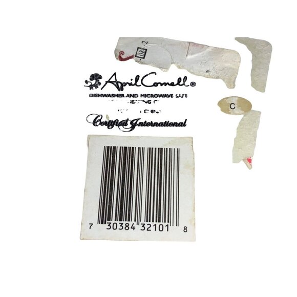 April Cornell Certified International Rooster Plate 10.5" Black Red  Yellow - Picture 5 of 9